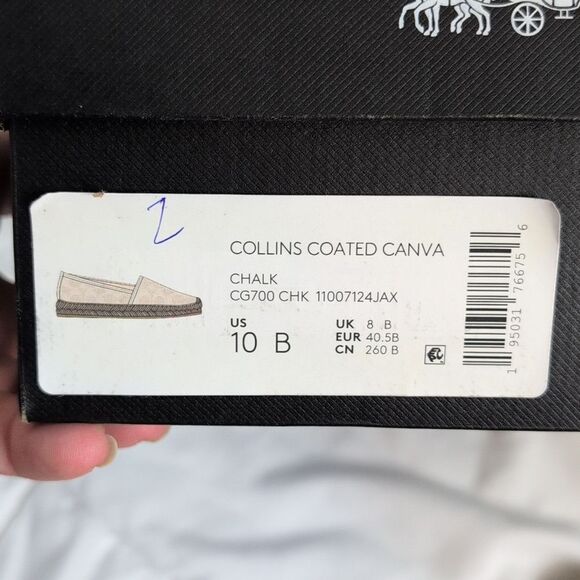Coach size 10 Collins Espadrille Flats in Gold with Signature Logo, NEW - Picture 12 of 12